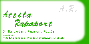 attila rapaport business card